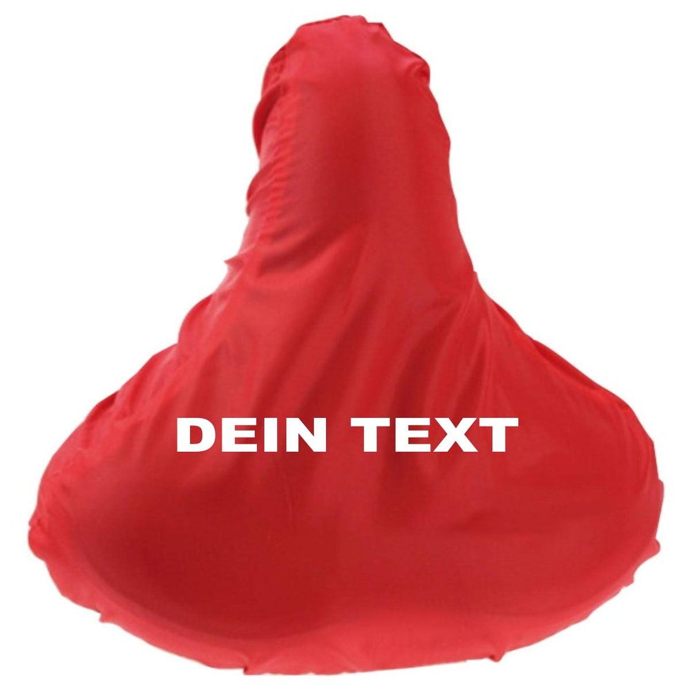 ShirtInStyle Premium Bicycle Saddle Cover with Custom Text, Red