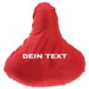 ShirtInStyle Premium Bicycle Saddle Cover with Custom Text, Red view 1