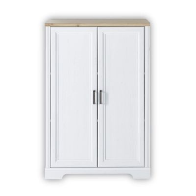 Stella Trading JASMIN Filing Cabinet, Light Pine/Artisan Oak Look, 2 Doors, 86 x 127 x 38 cm
