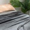 DZYP Soft Flannel Fleece Blanket, Dark Gray, 150 x 200 cm view 4