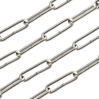 OPIOL QUALITY Stainless Steel Long-Link Chain, 4 mm, DIN 763, A4/V4A, 2 m