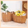 Woven Plastic Shopping Basket with Handles view 2