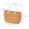Woven Plastic Shopping Basket with Handles view 4