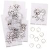 Baker Ross FE221 Jungle Animals Shrink Plastic Keyring Craft Kit, 8-Pack view 2