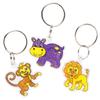Baker Ross FE221 Jungle Animals Shrink Plastic Keyring Craft Kit, 8-Pack view 3