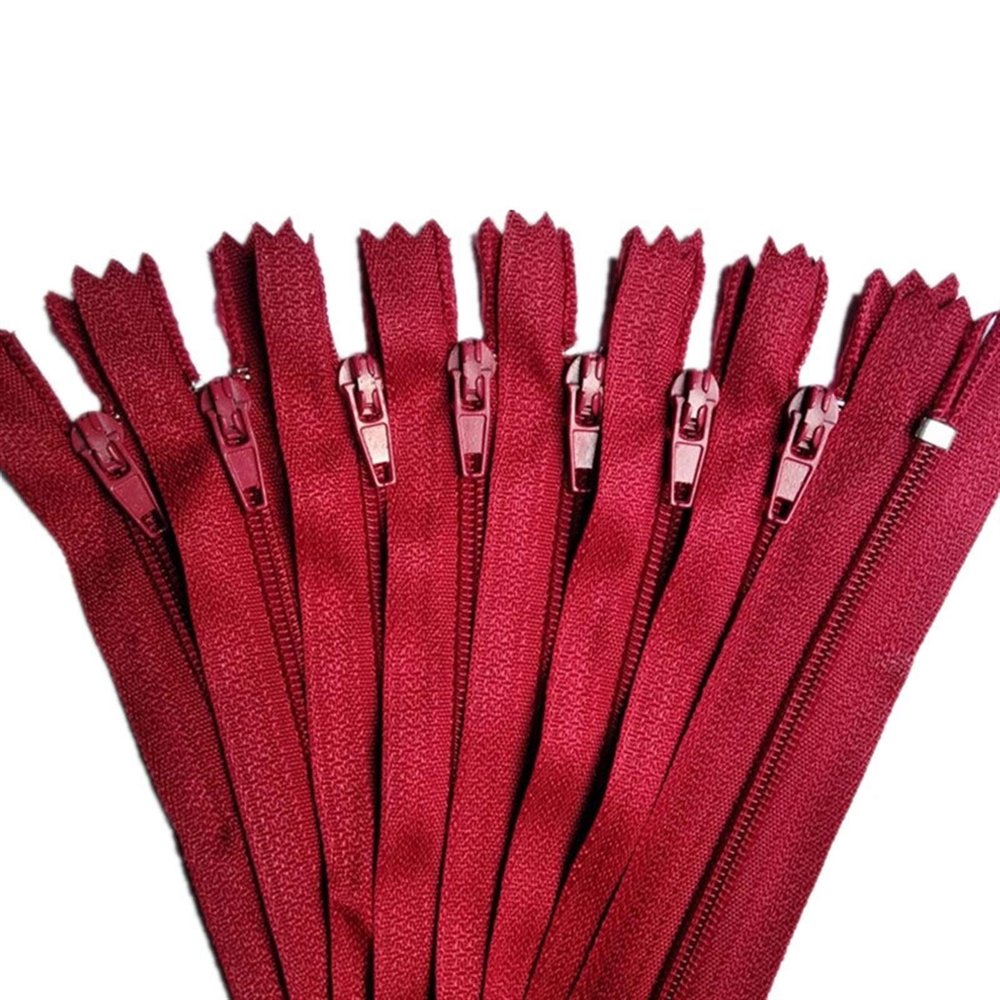 Temhyu Shuxiang Zippers, 100-Piece Set, #3 Closed-End Nylon Coil Zippers, 20 Colors, 3–10 in (7.5–25 cm)