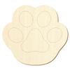 Wooden Dog Paw – Decorative Craft Shape, 3–50 cm, Pack of 25, 7 cm Wide view 1