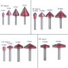 Pangocho Jinchao 1-Piece 90° V-Groove CNC Router Bit, Solid Carbide, 6 mm Shank, 6 × 16 mm view 2