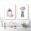 YQHWLKJ Modern Pink Perfume Bottle Canvas Wall Art Poster, Unframed view 4