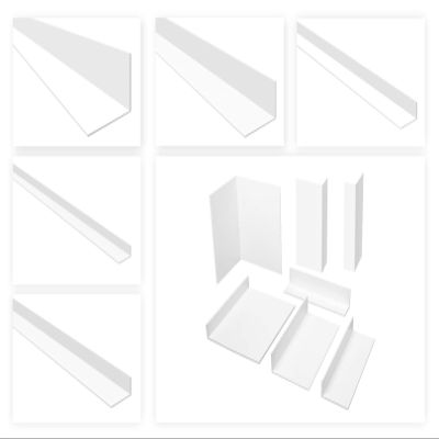 HEXIM Unequal-Leg PVC Angle Profile, White, 120 × 25 mm