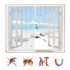 Magnetic Window Screen, Self-Closing Fly Curtain, White, 35 x 76 in (90 x 195 cm) view 1