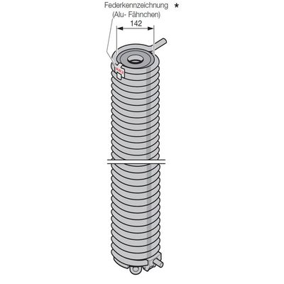 Hörmann Torsion Spring with Winding Cone, R82, 142 mm