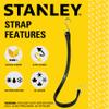 STANLEY EPDM Tarp Bungee Cords, 15 in (38.1 cm), 10-Pack view 3