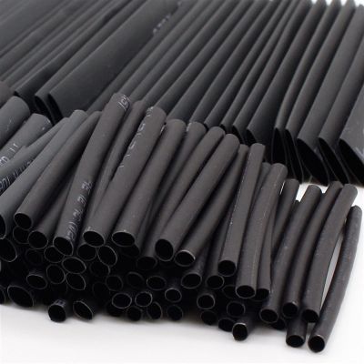 Pangyoo PYouo Heat Shrink Tubing, 127 Pieces, 7.28 m, 2:1, Black Polyolefin Tubes