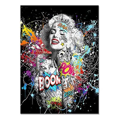 Five-Seller Funny Graffiti Famous Star Canvas Poster and Print for Living Room Decor
