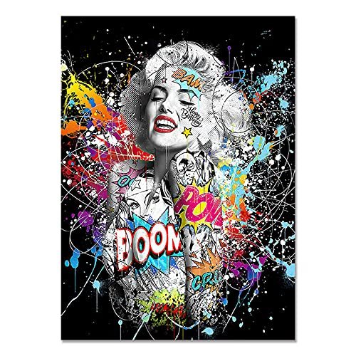 Five-Seller Funny Graffiti Famous Star Canvas Poster and Print for Living Room Decor