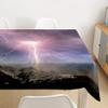 Himlaya Washable Waterproof Tablecloth, 3D Natural Disaster Print, Rectangular Oilcloth, Lightning, 140 x 260 cm view 3