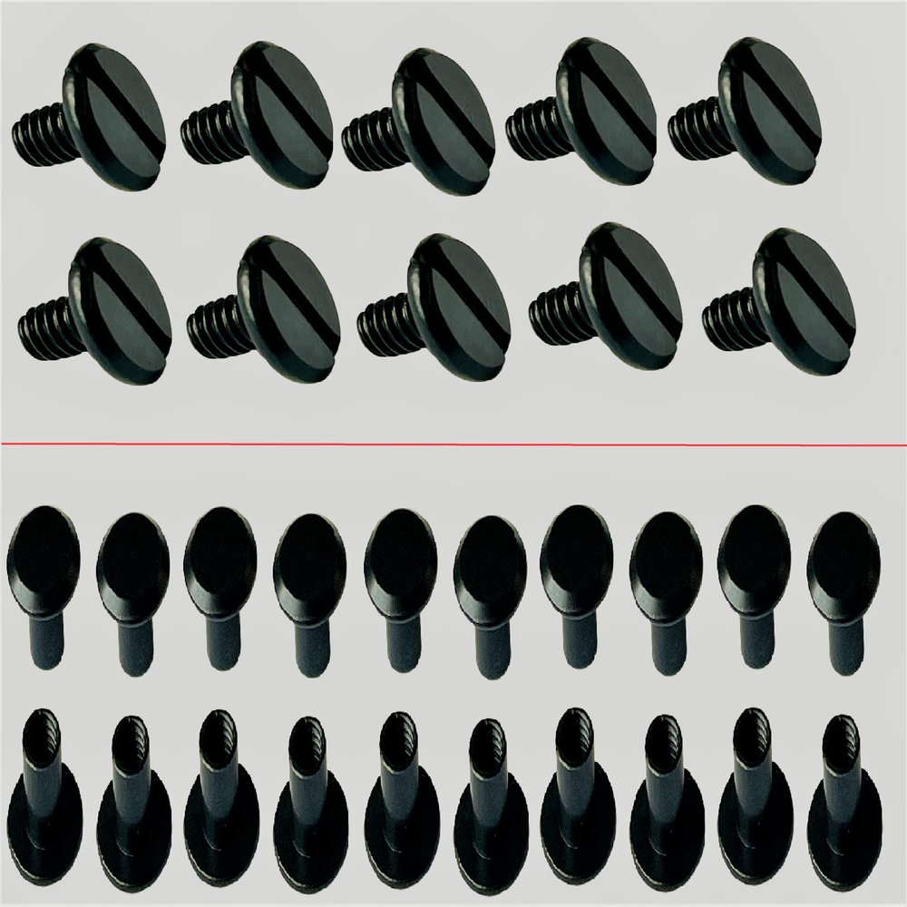 Book Screws 5 mm | 20 pcs. | Black | German Seller