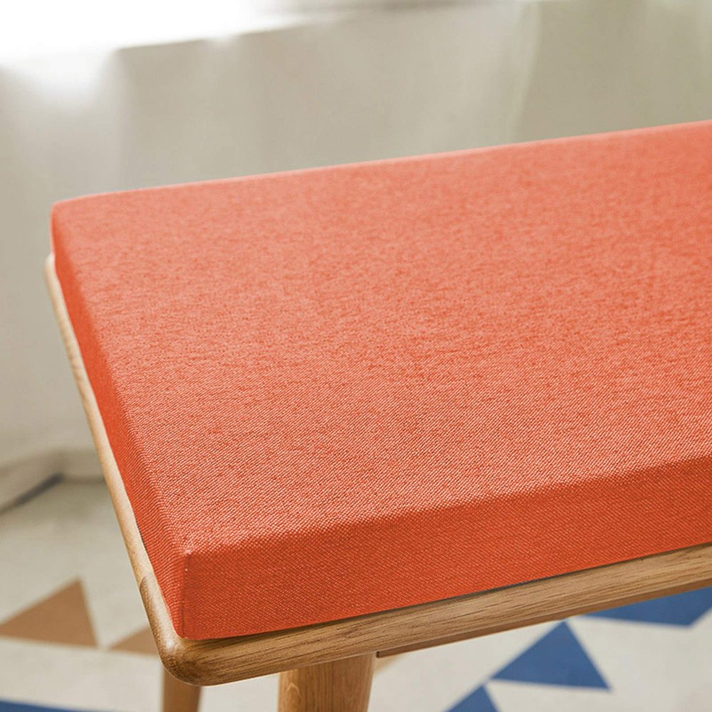 Waigg Kii Garden Bench Cushion 100/120/150 cm, Non-Slip Bench Pad for 2- and 3-Seat Benches, Indoor and Outdoor, Orange, 150 x 40 x 5 cm