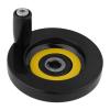 Black Plastic Lathe/Milling Machine Handwheel with Rotating Handle, 10 × 80 mm, 1 Piece view 2