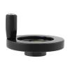 Black Plastic Lathe/Milling Machine Handwheel with Rotating Handle, 10 × 80 mm, 1 Piece view 3