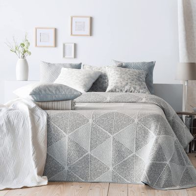 VIALMAN Sofia 27 Lightweight Bedspread for 105 cm Single Beds, 200 x 270 cm, Blue