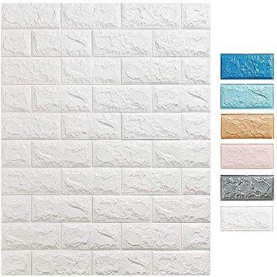 3D Self-Adhesive Stone-Look Wall Panels, 77 x 70 cm, 10 Pieces
