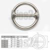 DIOS24 4-Piece Round Ring with Crossbar, 6 x 40 mm, Stainless Steel A4/AISI 316 view 2