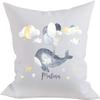 EZYshirt Cute Whale Personalized Pillow Cover with Name for Boys and Girls view 1