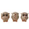 Juanxian W4398 Owl Figures, See No Evil, Hear No Evil, Speak No Evil view 1