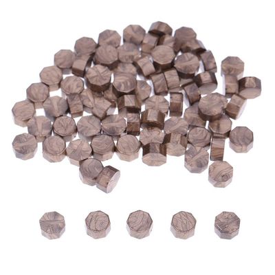 100-Piece Vintage Colorful Octagonal Wax Seal Beads