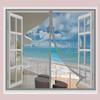 ERPENG 90 x 90 cm Mosquito Net Curtain, Insect Screen, Easy Adhesive Installation, No Drilling, Gray view 2