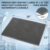 Tebery 3-Piece Rubber Bar Mat Set, 45.7 x 30.5 cm, Thick, Durable, Stylish, Non-Slip, Non-Toxic, Gray view 2