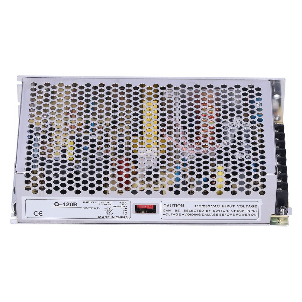 Eujgoov AC/DC Switching Power Supply, 115/230VAC Input, 5V/11A, 12V/4A, -5V/1A, -12V/1A DC Outputs