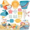 Sanlebi Sand Toy Set for Kids with Bucket, Molds and Mesh Bag view 1