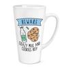 Large Latte Mug with "Beware Crazy Milk and Cookies Boy" Inscription, 483 ml view 1