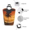ZCHW Palm Tree Sunset Printed Laundry Basket, Waterproof Storage Container with Handles, Organizer Basket, Toy Storage Bin, 50L view 4