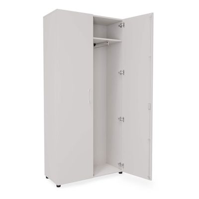 Eigentlich Cleaning Supply Cabinet, Storage Cabinet with Professional Locking System, Light Gray