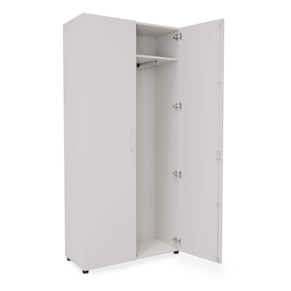 Eigentlich Cleaning Supply Cabinet, Storage Cabinet with Professional Locking System, Light Gray