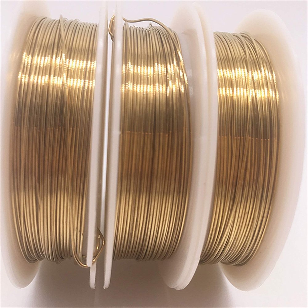 ZHaonan Gold-Colored Copper Jewelry Wire, 0.7 mm, 3.5 m