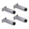 Sonakia Adjustable Sofa Legs, Aluminum Alloy Square Furniture Replacement Feet, 300 kg Capacity, Silver, 8 cm/3 in view 1