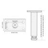 Sonakia Adjustable Sofa Legs, Aluminum Alloy Square Furniture Replacement Feet, 300 kg Capacity, Silver, 8 cm/3 in view 2