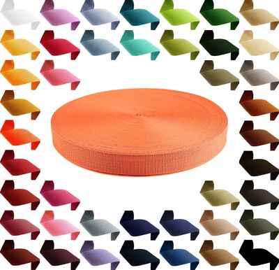 12 m Polypropylene Webbing, 20 mm Wide, 1.3 mm Thick, Choice of 40 Colors