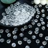 Dowarm 400-Piece 4 mm Briolette Crystal Glass Beads for Jewelry Making, Rondelle Spacer Beads, Crystal Clear and White view 2