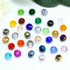 Dowarm 400-Piece 4 mm Briolette Crystal Glass Beads for Jewelry Making, Rondelle Spacer Beads, Crystal Clear and White view 4