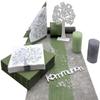 ZauberDeko Communion/Confirmation Table Decor Set for 20, Green, White & Gray Tree of Life view 1