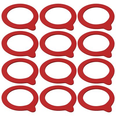 WELLGRO 12-Pack Gaskets for Clamp-Closure Jars, Red