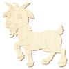 Wooden Goat V2 - DIY Décor, 5-50 cm, 1 Piece, 47 cm Wide view 1