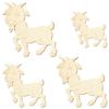 Wooden Goat V2 - DIY Décor, 5-50 cm, 1 Piece, 47 cm Wide view 2