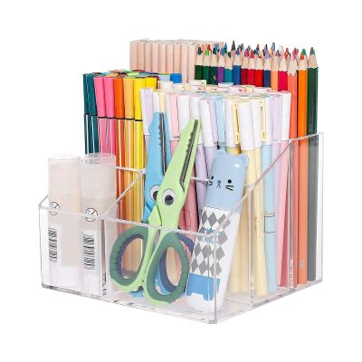 Yesesion Yakalika Transparent Desk Organizer with 5 Compartments